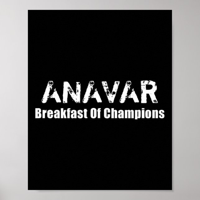 Póster Bodybuilding Anavar Steroids - Desayuno De La Pobl (Frente)