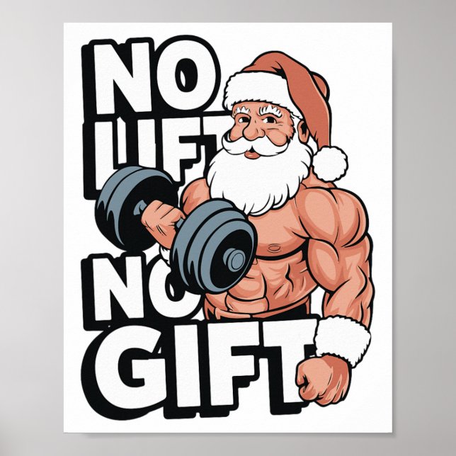 Póster Bodybuilding Fitness Gym Christmas Gifts For Bodyb (Frente)