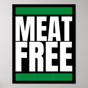 Póster Bodybuilding Vegan sin carne Vegan Vegan Straight