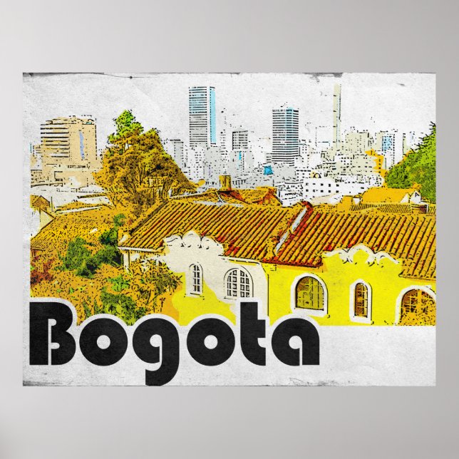 Póster Bogota Colombia Vintage (Frente)