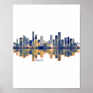 Póster Bogota Skyline