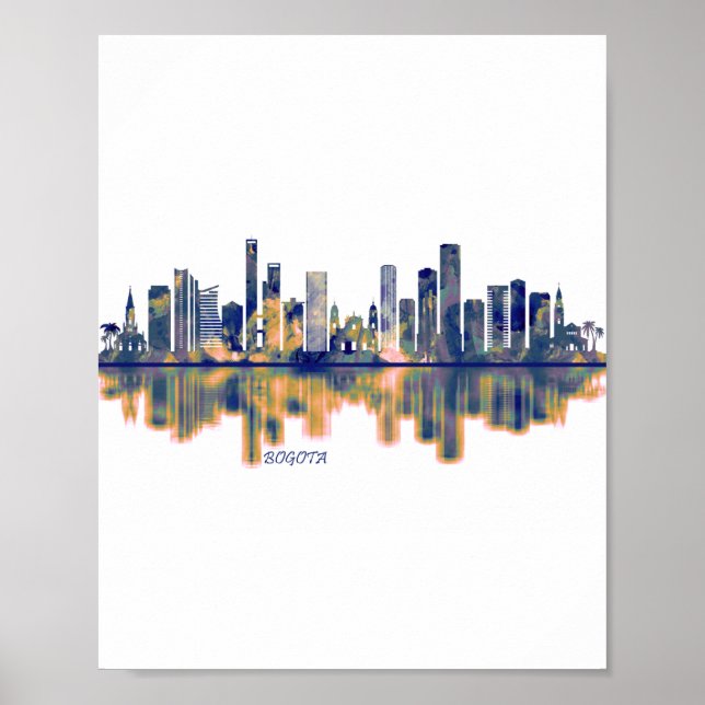 Póster Bogota Skyline (Frente)