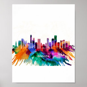Póster Bogota Skyline