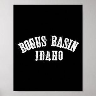 Póster Bogus Basin Idaho Esquí Snowboard Skier Bo