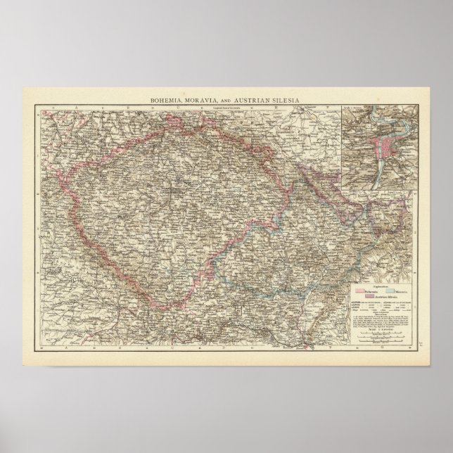 Póster Bohemia, Moravia, Silesia austríaca 2 (Frente)
