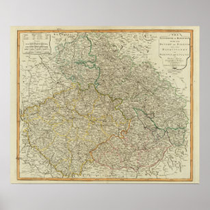 Póster Bohemia, Silesia, Moravia, Lusacia