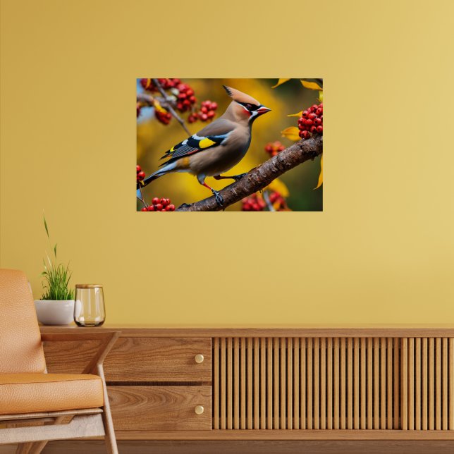 Póster Bohemian Waxwing Poster (Salón 2)