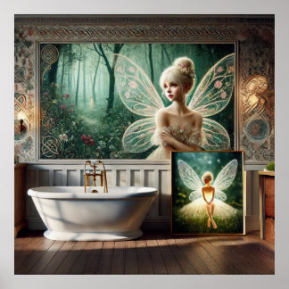 Póster "Bohemias Bath Bliss - Elegancia femenina y de had