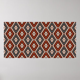 Póster Bohemio, de moda y sin fisuras ornamento en etnia