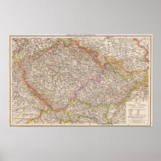 Póster Bohmen, Mahren Atlas Map