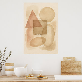 Póster Boho Abstract Minimalist Wall Art