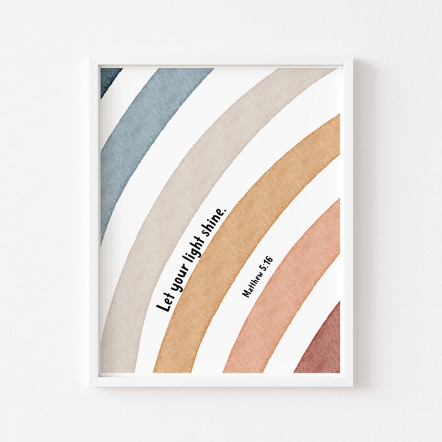 Póster Boho acuarela deja que tu luz brille poster (Subido por el creador)