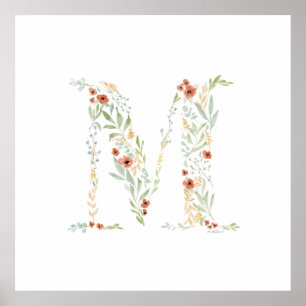 Póster Boho Acuarela Floral 