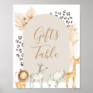 Póster Boho Animales Salvajes Regalos Florales Poster de