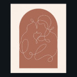 Póster Boho Arch Kissing Continuous Linear Line Art 1<br><div class="desc">Boho Arch Kissing Continuous Linear Line Art 1</div>