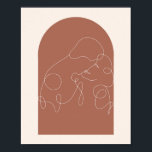 Póster Boho Arch Kissing Continuous Linear Line Art 2<br><div class="desc">Boho Arch Kissing Continuous Linear Line Art 2</div>