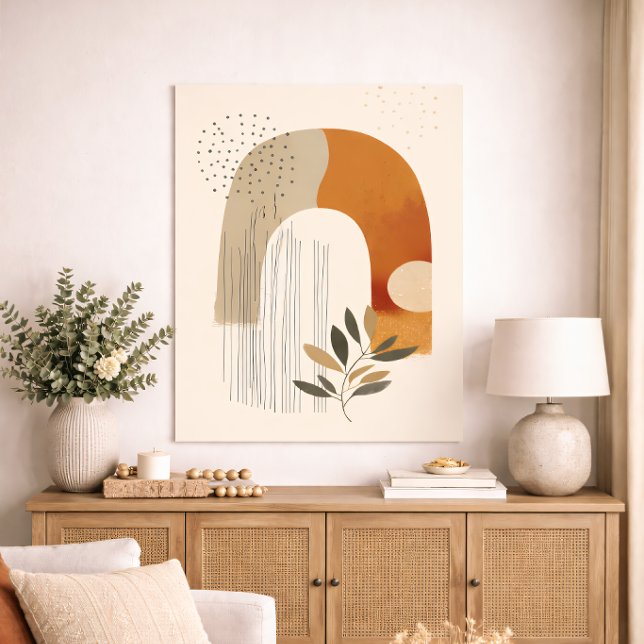 Póster Boho Arco Botánico Geométrico Neutro Terracota M (Subido por el creador)