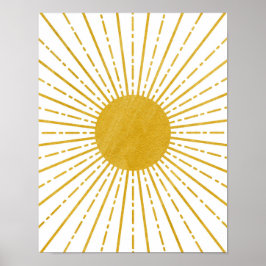 Póster Boho Art Poster, Boho Wall Art, Sun Wall Art