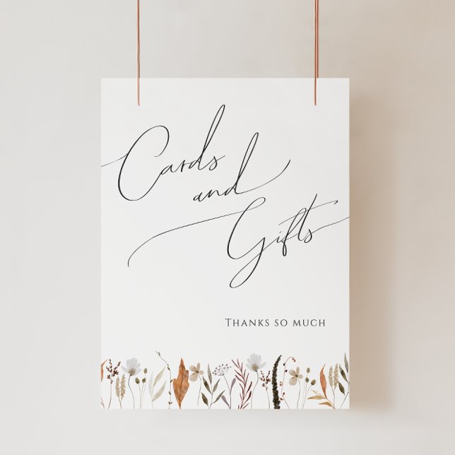 Póster Boho Autumn Wildflower | Rótulo de tarjetas y rega (Subido por el creador)