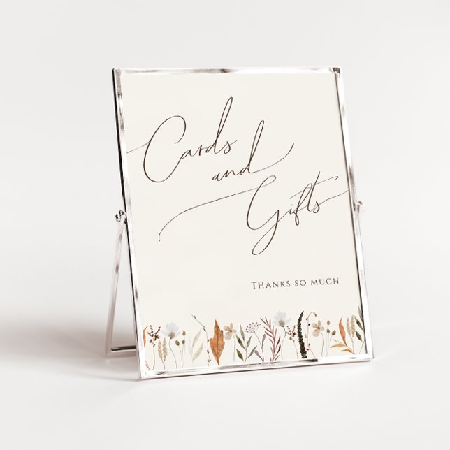 Póster Boho Autumn Wildflower Rótulo de tarjetas y regalo (Subido por el creador)