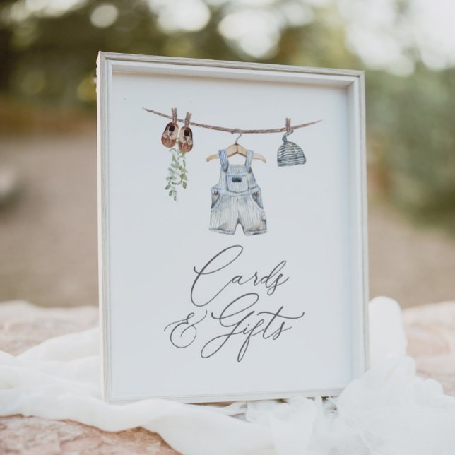 Póster Boho Baby Clocks Boy Tarjetas Baby Shower y Regalo (Subido por el creador)