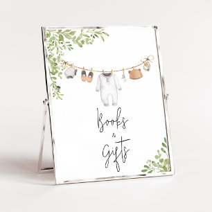 Póster Boho Baby Clothes Baby Shower Libros y regalos