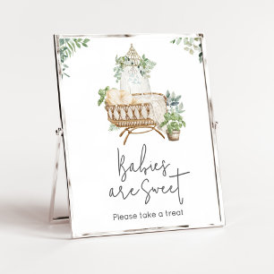 Póster Boho Baby Crib Baby Shower Los bebés son dulces