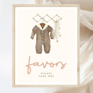 Póster Boho Baby Shower favorece el Rótulo