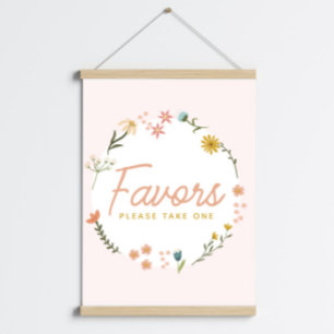 Póster Boho Baby Shower Wildflower Favor