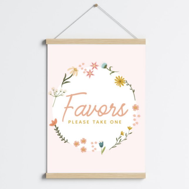 Póster Boho Baby Shower Wildflower Favor (Subido por el creador)