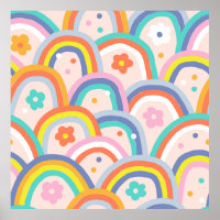 Boho baby verano arco iris singulares sin costura