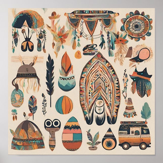 Póster Boho Bazaar: Un mercado de Marvels Wall Art (Frente)