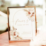 Póster Boho Beige Favorece el Rótulo | Pampas Grass Showe<br><div class="desc">Este Rótulo Favors ofrece una elegancia minimalista muy moderna para mostrarlo en su ducha, boda o evento especial. ¡Edite fácilmente la mayoría de los términos para que coincidan con su evento! Los colores de texto y de arco son completamente editables —> haga clic en el botón "Personalizar más adelante" para...</div>