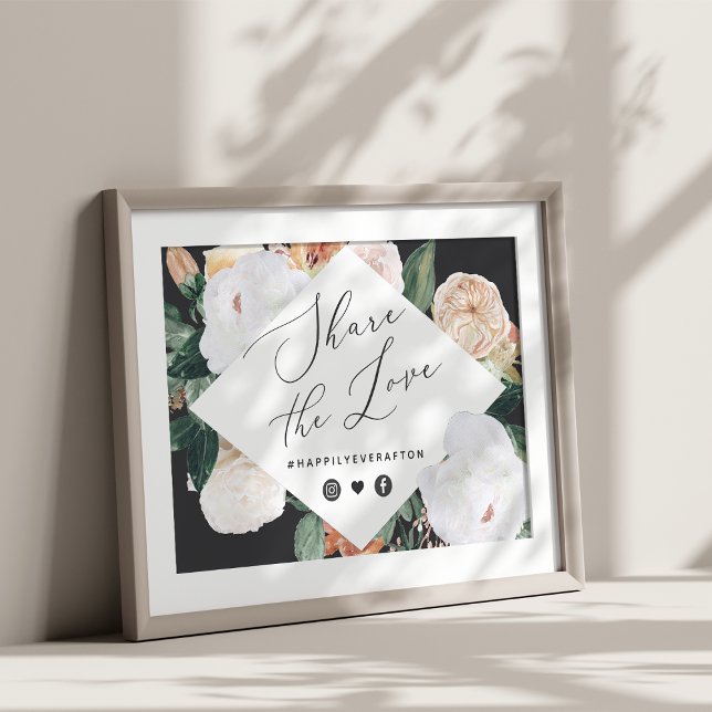 Póster Boho Blooms Boda Hashtag Rótulo (Subido por el creador)