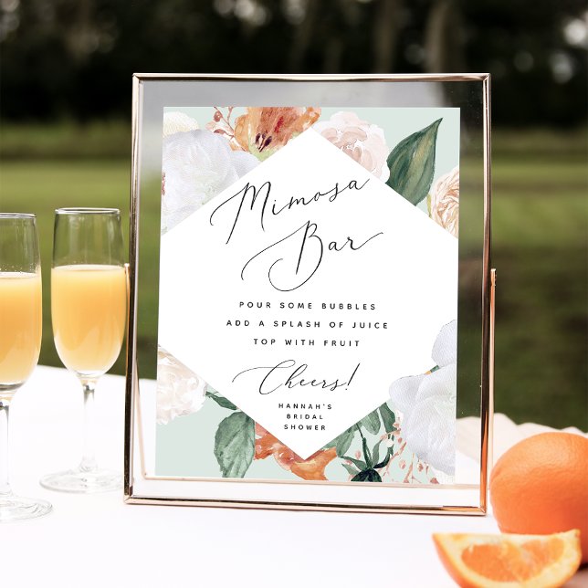 Póster Boho Blooms Mimosa Bar Rótulo (Subido por el creador)