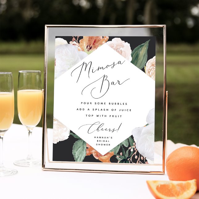 Póster Boho Blooms Mimosa Bar Rótulo (Subido por el creador)