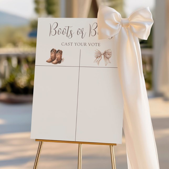 Póster Boho Boots or Bows Género Revelan Rótulo De Predic (Subido por el creador)