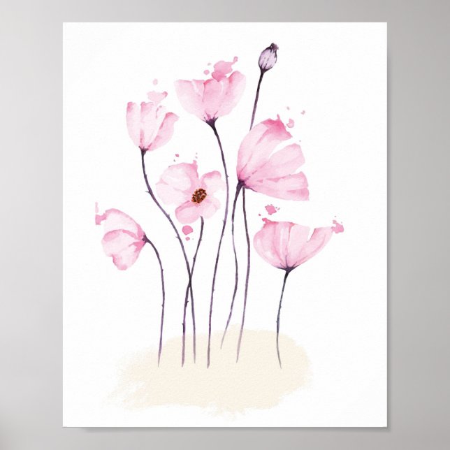 Póster Boho Botanical Home decor, Wall Art, Flowers,  (Frente)