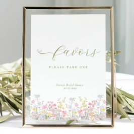 Póster Boho Bridal Shower Favors Tabletop Sign