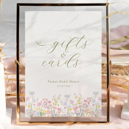 Póster Boho Bridal Shower Gifts Cards Tabletop Sign