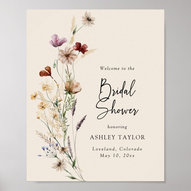 Póster Boho Bridal Shower Poster (Frente)