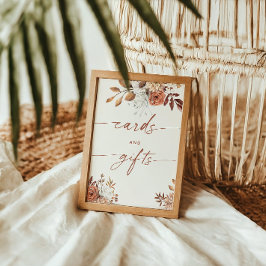 Póster Boho Bridal Shower Terracotta Poster