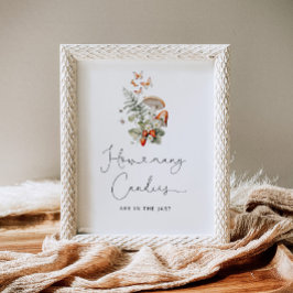 Póster Boho cae setas silvestres cuántos caramelos