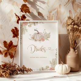 Póster Boho calabaza Bebe Poster