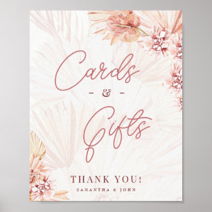 Póster Boho Cards and Gifts Pampas Grass Table Boda