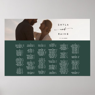 Póster Boho Chic Esmeralda Verde Imagen Gráfico de Asient