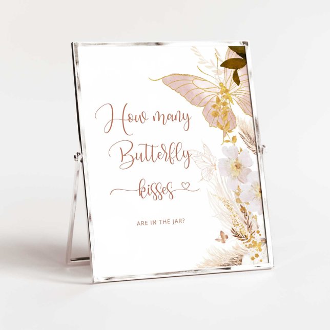 Póster Boho Cuántos besos mariposa bebe el juego de la du (Subido por el creador)