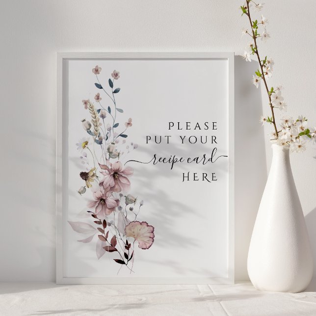 Póster Boho de flor silvestre moderno Bridal Shower (Subido por el creador)