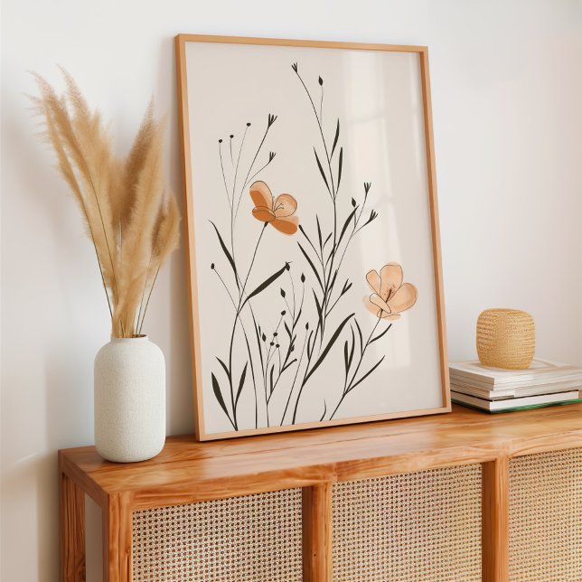 Póster Boho de flores minimalistas (Subido por el creador)