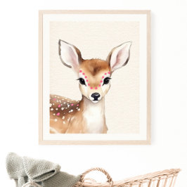 Póster Boho Deer Nursery